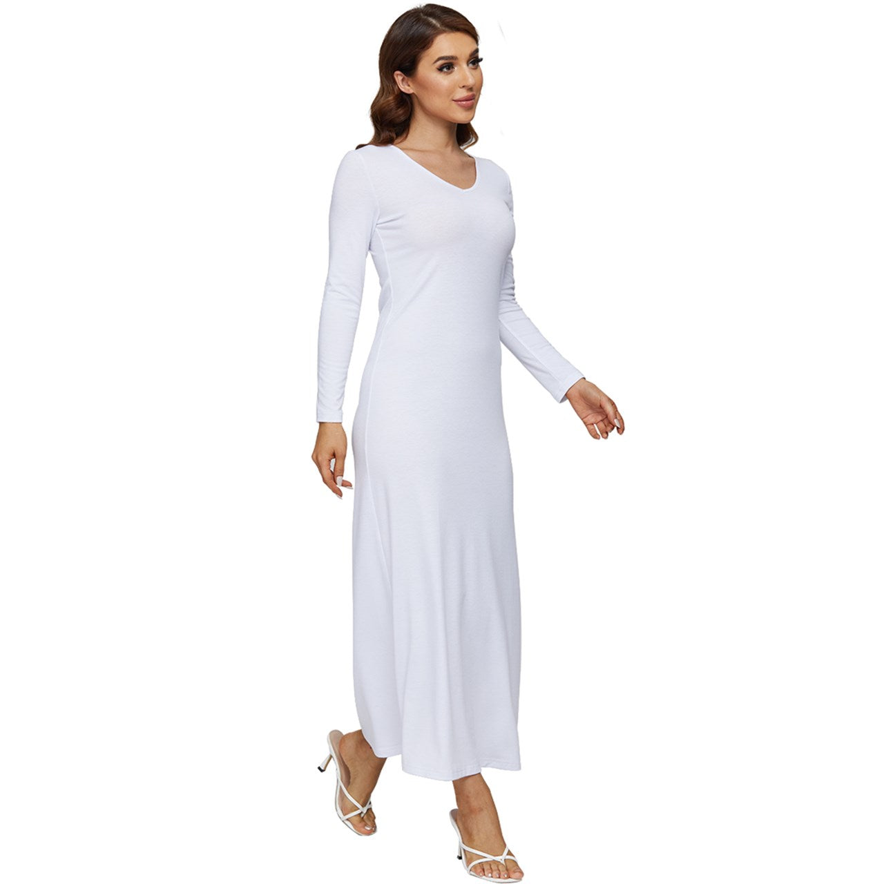 Long Sleeve Longline Maxi Dress
