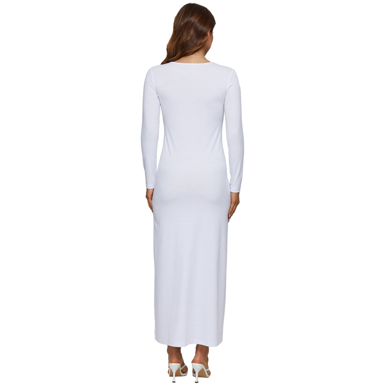 Long Sleeve Longline Maxi Dress