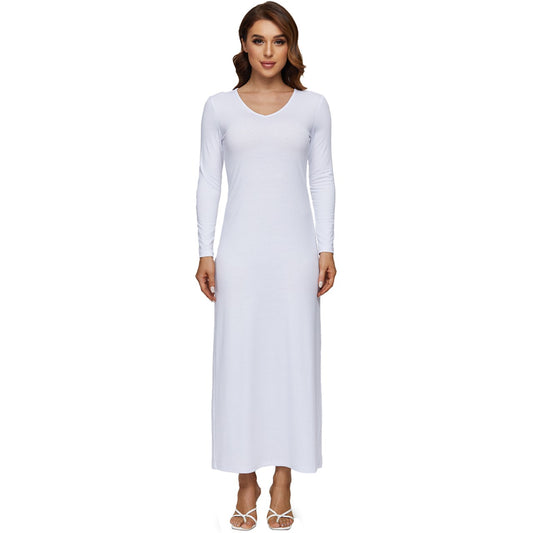 Long Sleeve Longline Maxi Dress